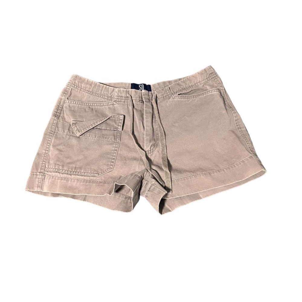 SO brand army green mid rise drawstring cargo shorts - size 5
